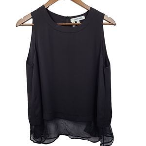 Elizabeth & James Black Sleeveless Blouse Womens Large